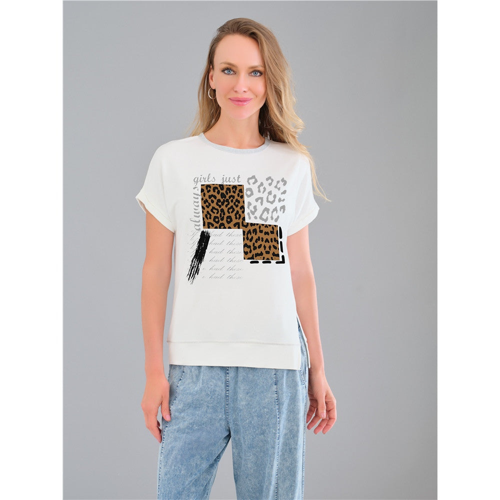 T-shirt imprimé - Taille : XSMALL - Couleur : Blanc cassé