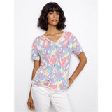 T-shirt imprimé cœurs pastel