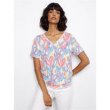 T-shirt imprimé cœurs pastel