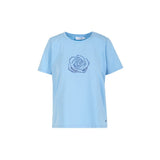 T-shirt imprimé fleur avec brillants