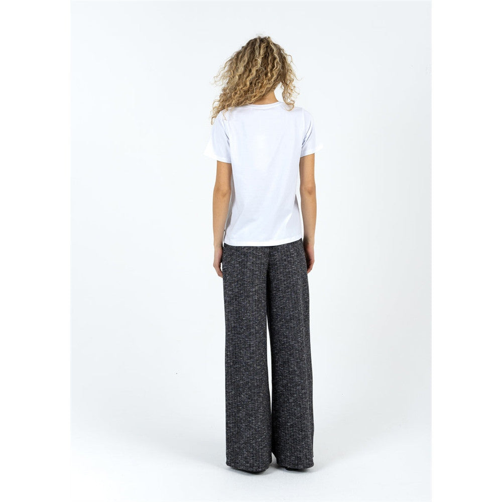 T-shirt imprimé fleur avec brillants