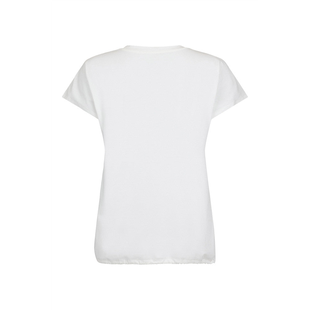 T-shirt lettrage métallique et pierres