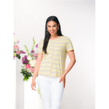 T-shirt rayé - Taille : XSMALL - Couleur : Jaune/Multi