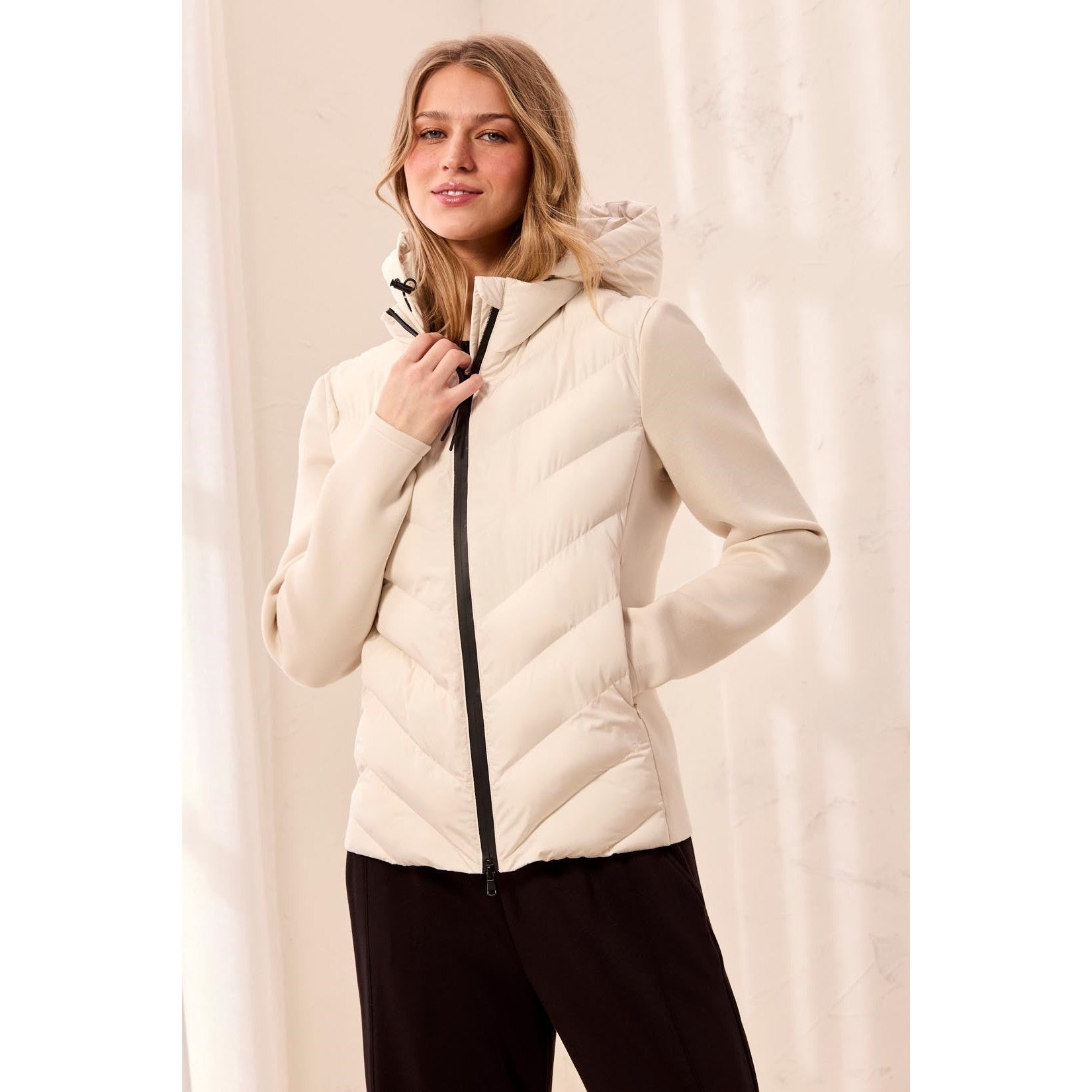 Taylor | Manteau matelassé à capuchon - Taille : XSMALL - Couleur : Pierre de Lune