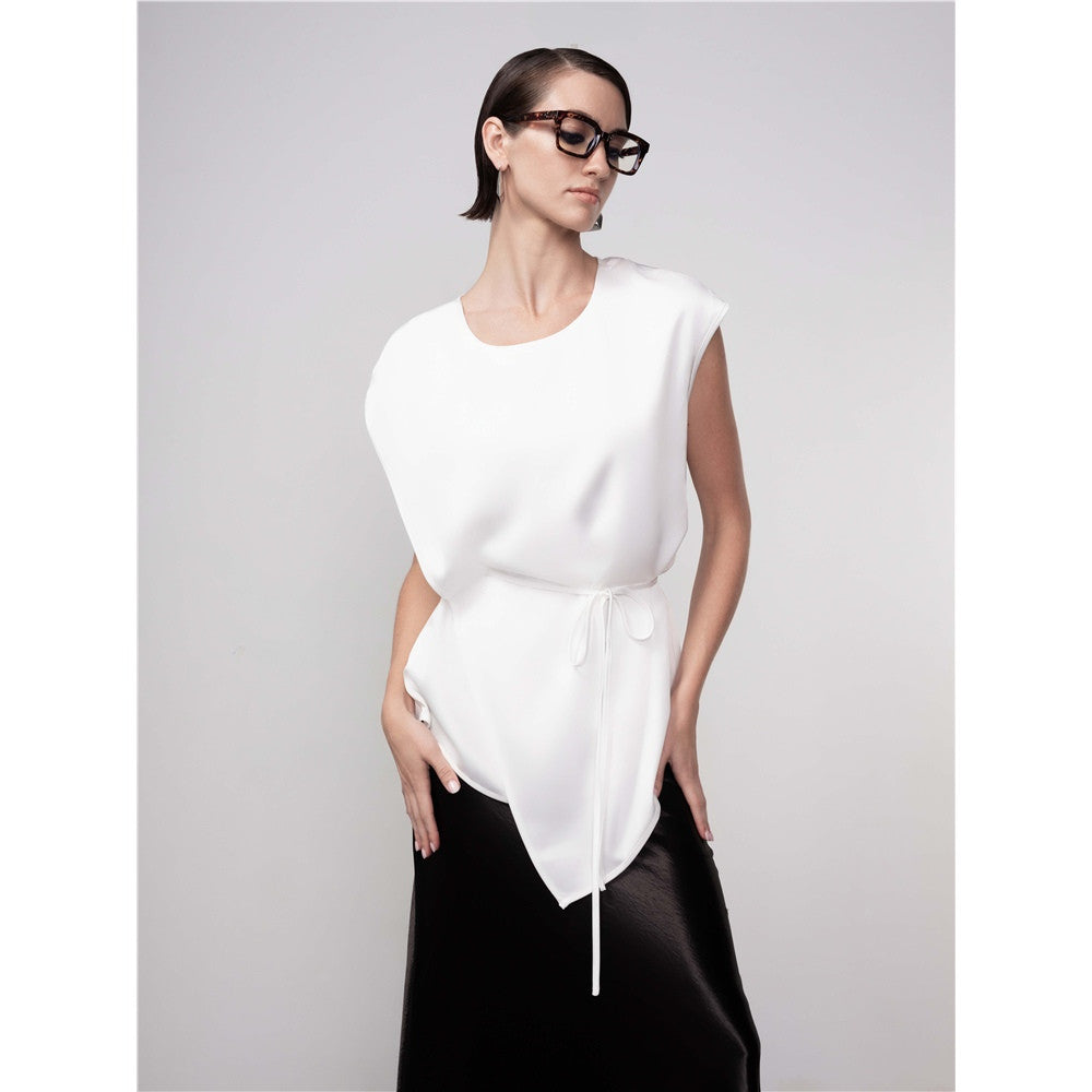 Tunique asymétrique - Taille : XSMALL - Couleur : Blanc