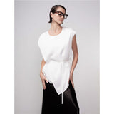 Tunique asymétrique - Taille : XSMALL - Couleur : Blanc