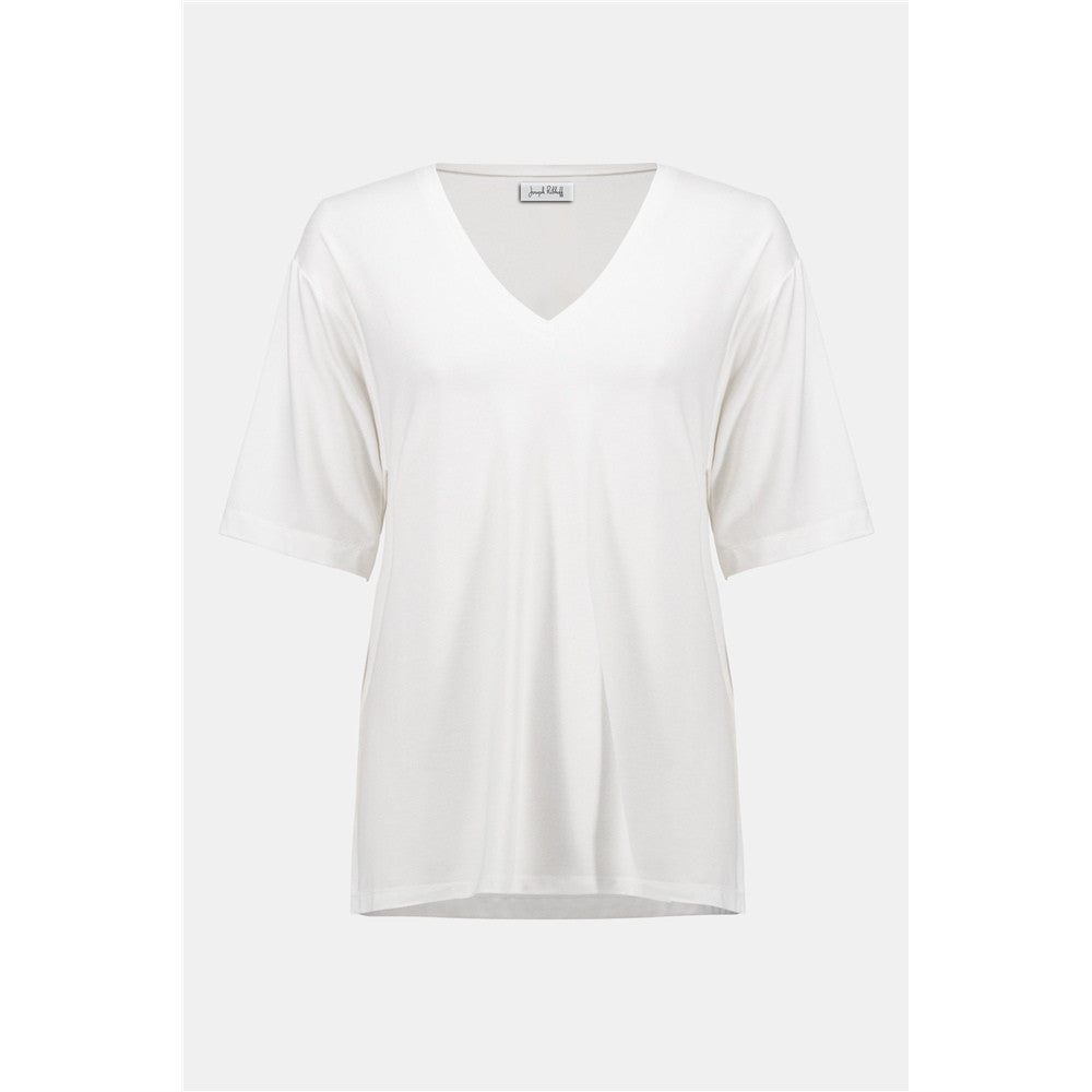 Tunique boxy en jersey avec encolure en V