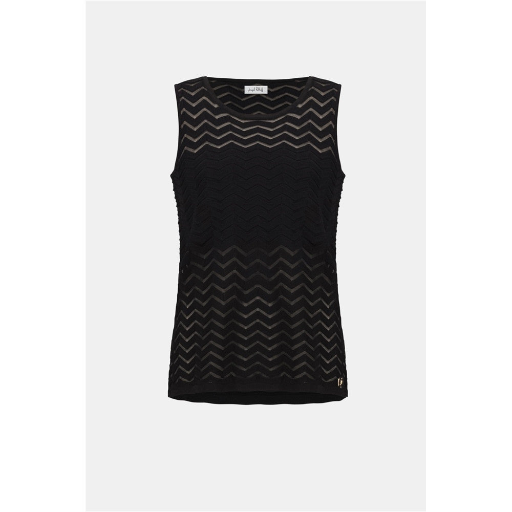 Tunique décontractée en tricot jacquard de viscose à motif à chevrons
