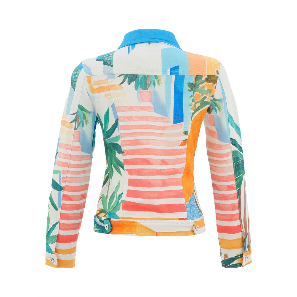 Veste à imprimé tropical