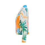 Veste à imprimé tropical