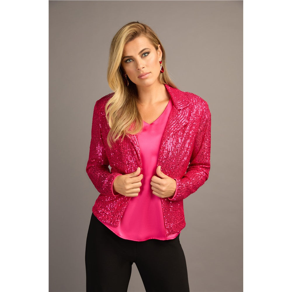 Veste à paillettes - Taille : 10 - Couleur : Fuschia