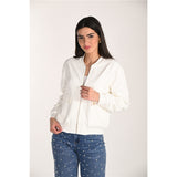 Veste avec fermoir doré - Taille : MEDIUM - Couleur : Blanc cassé