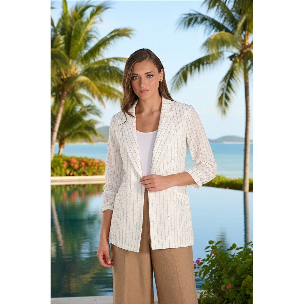 Veste avec fines rayures
