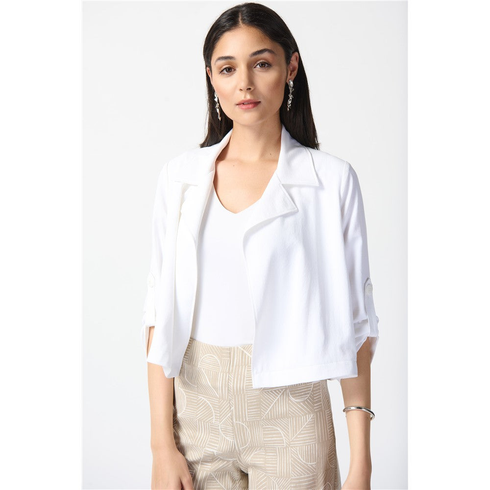 Veste boxy tissée - Taille : 6 - Couleur : Vanille