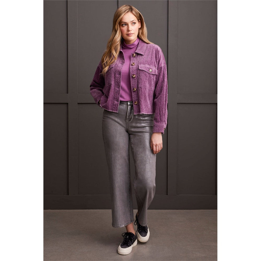 Veste côtelée avec boutons
