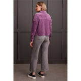 Veste côtelée avec boutons