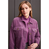 Veste côtelée avec boutons