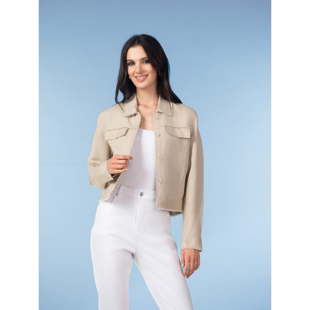 Veste courte à boutons - Taille : XLARGE - Couleur : Bleu pâle