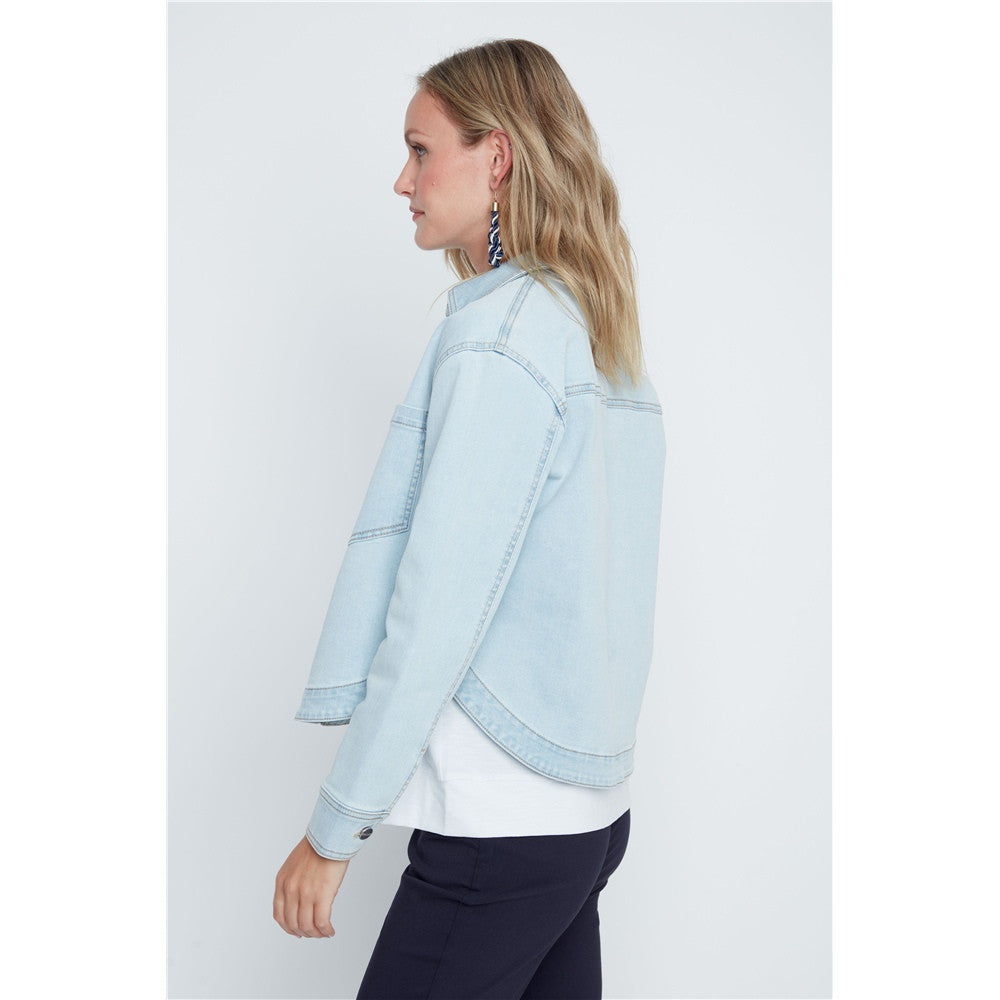 Veste en denim à boutons