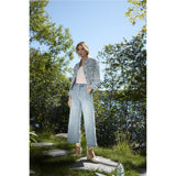 Veste en denim avec détails brodés