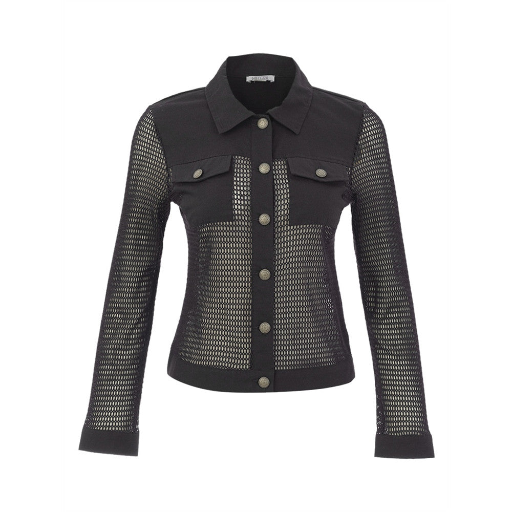 Veste en filet structurée - Taille : SMALL - Couleur : Noir