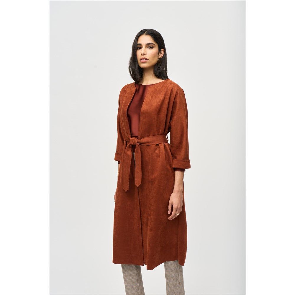 Veste en suède vegan - Taille : 14 - Couleur : Cannelle