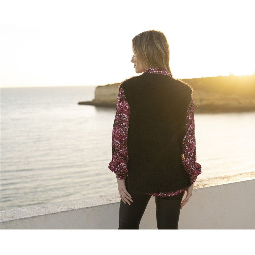 Veste en tissu duveteux