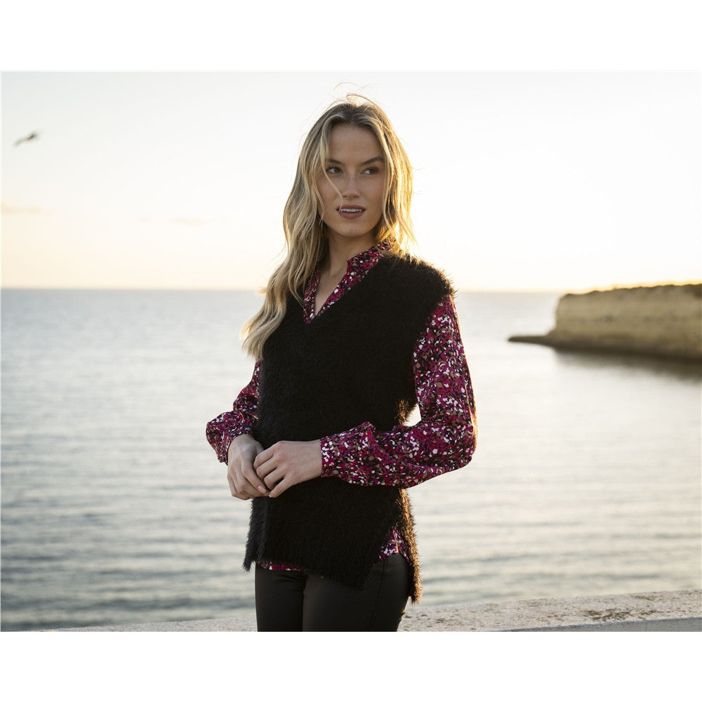 Veste en tissu duveteux