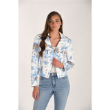 Veste florale en suédine