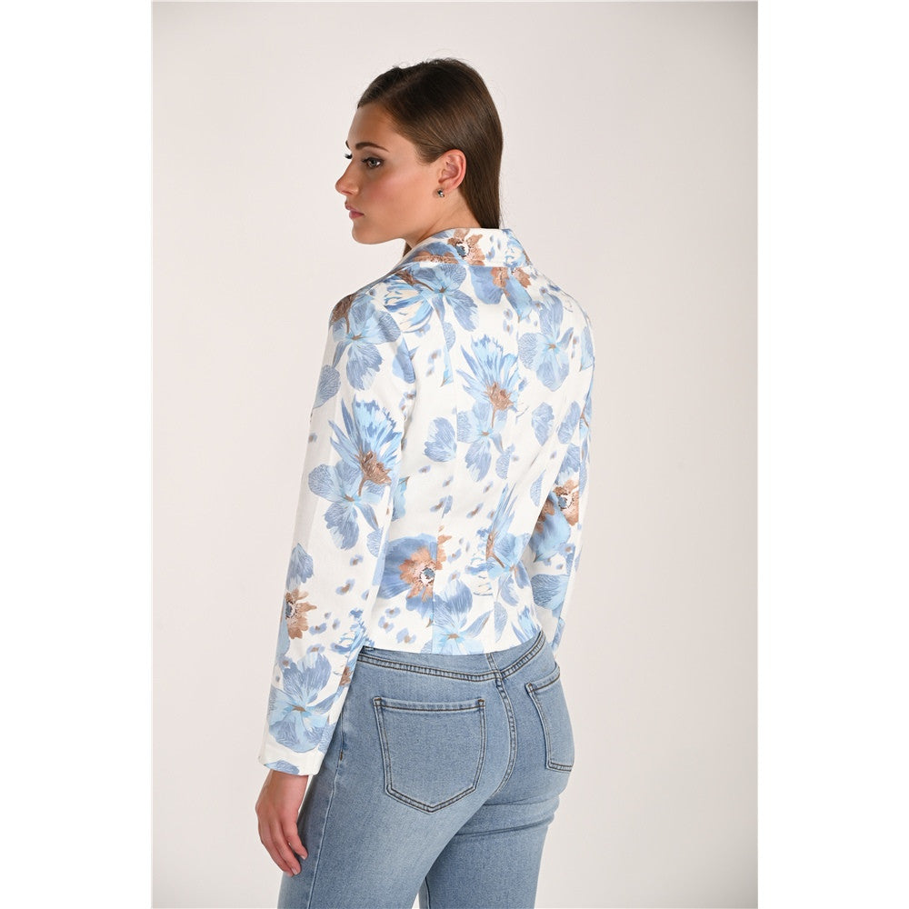Veste florale en suédine