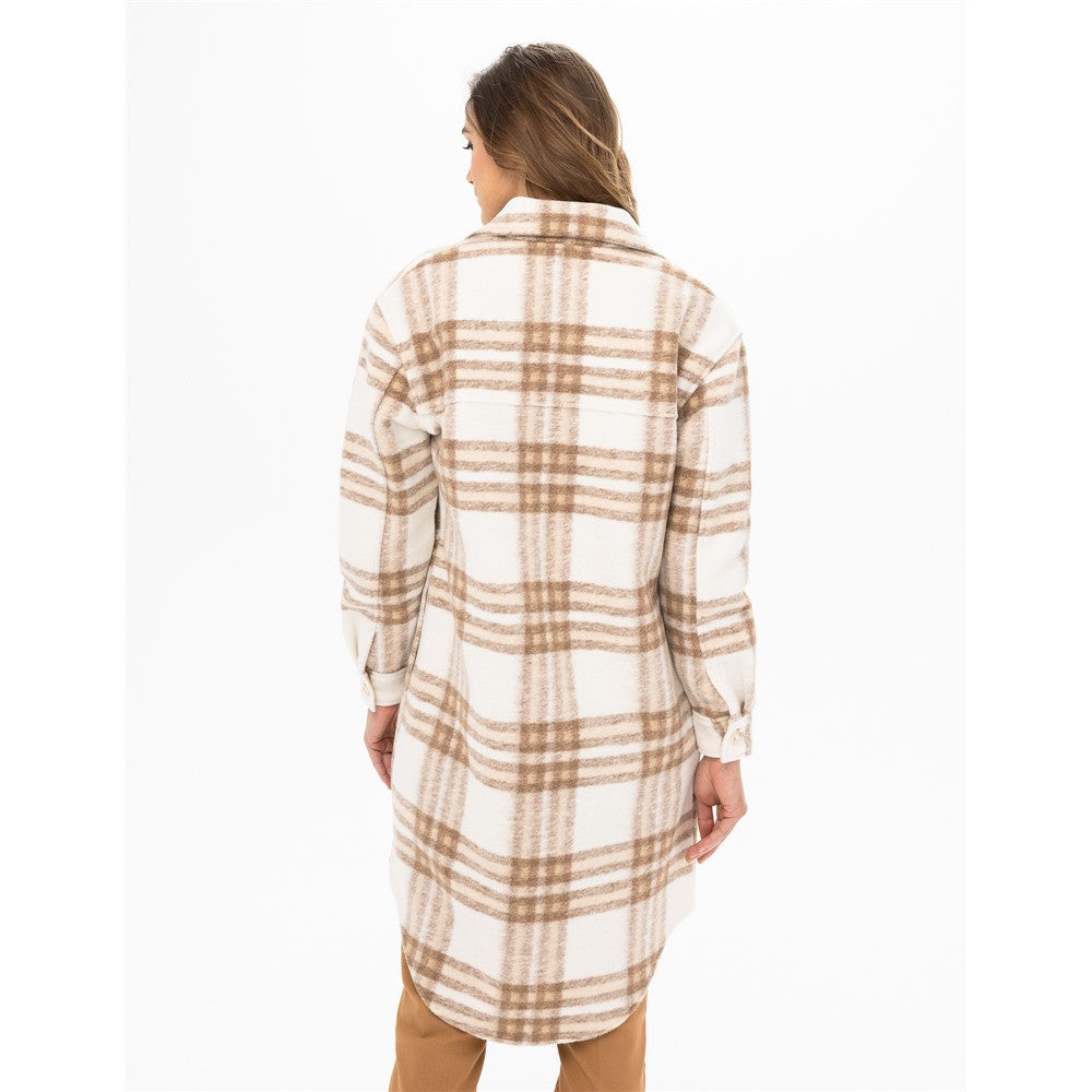 Veste longue carrelée