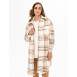 Veste longue carrelée