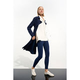 Veste longue en jersey scuba avec ceinture
