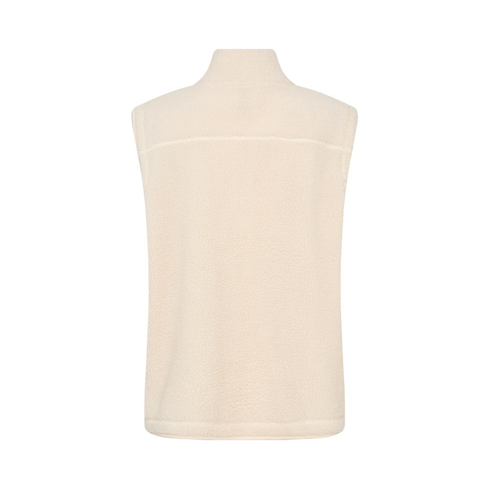 Veste sans manches tissu bouclé