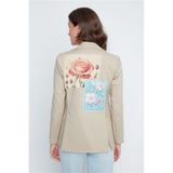 Veston à appliqués floraux