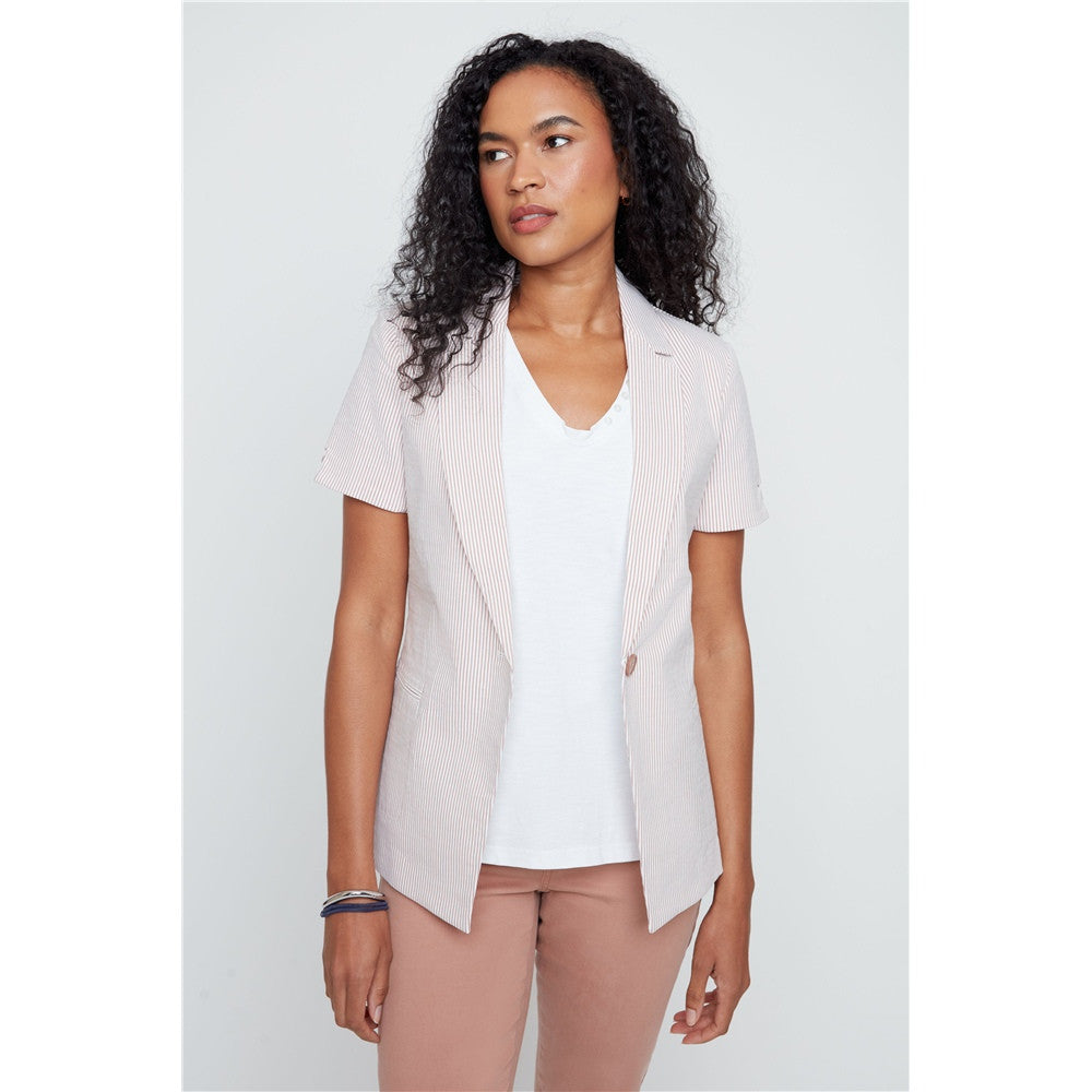Veston à fines rayures verticales - Taille : MEDIUM - Couleur : Mocha