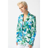 Veston à imprimé tropical en satin