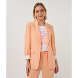 Veston à revers contrastant - Taille : 12 - Couleur : Cantaloup