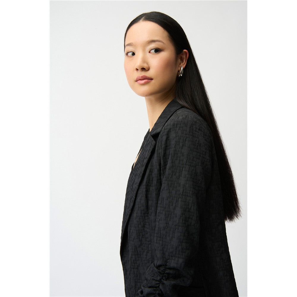 Veston boxy texturé en jacquard tissé
