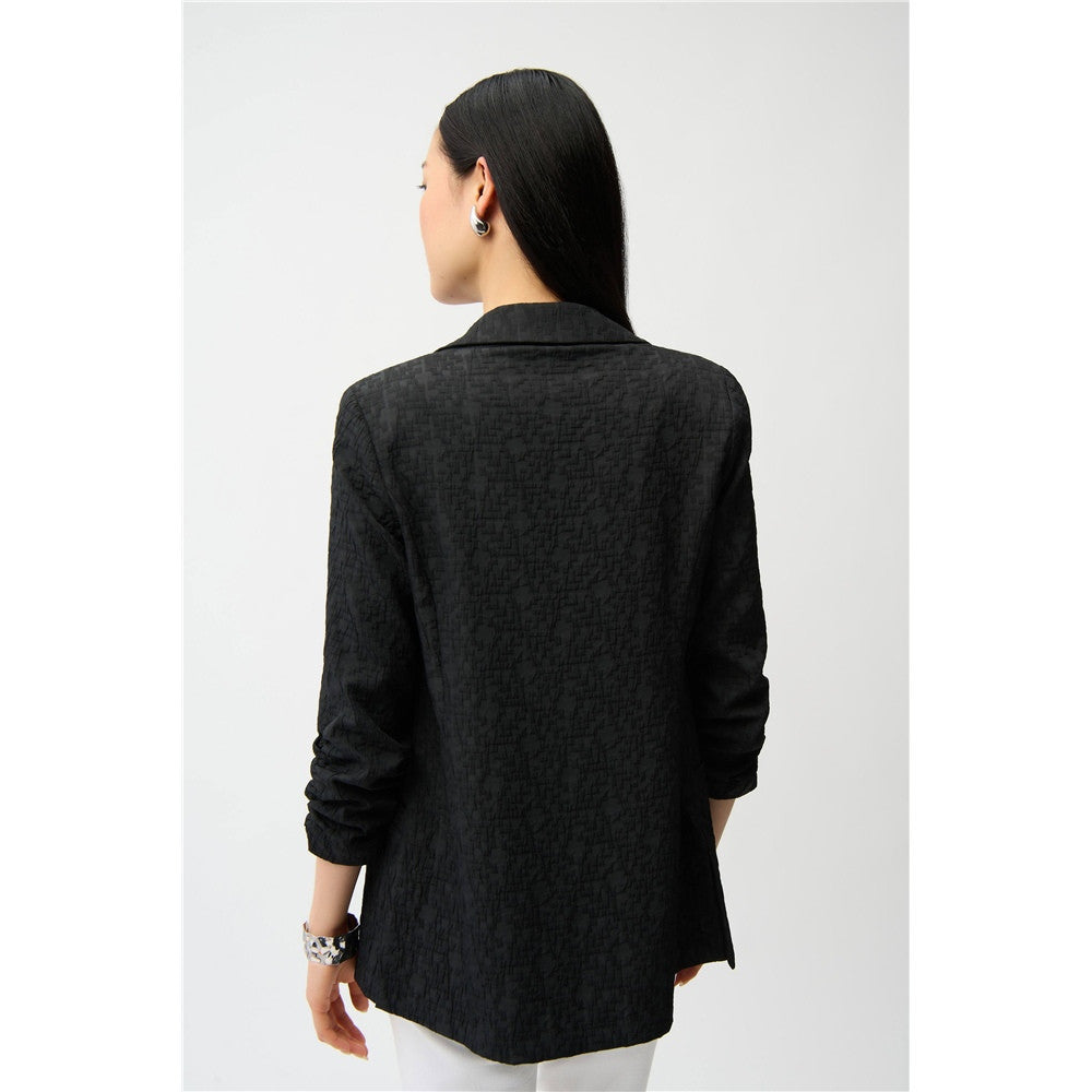 Veston boxy texturé en jacquard tissé