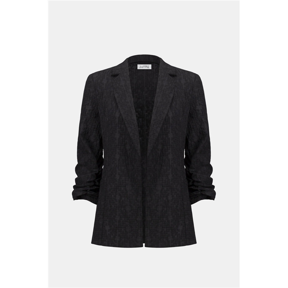 Veston boxy texturé en jacquard tissé