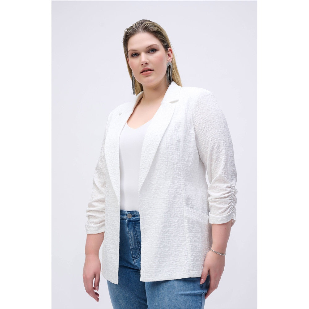 Veston boxy texturé en jacquard tissé