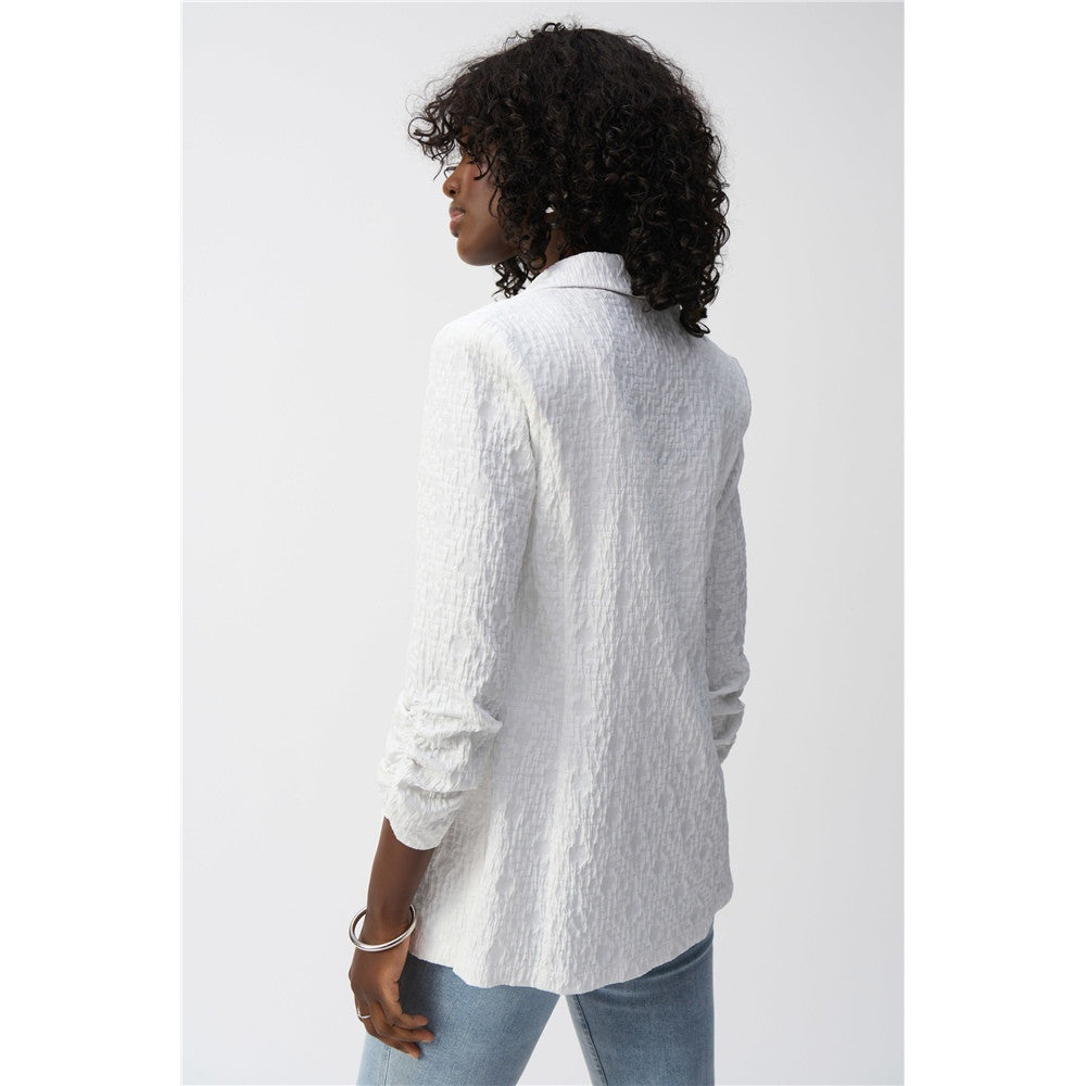 Veston boxy texturé en jacquard tissé