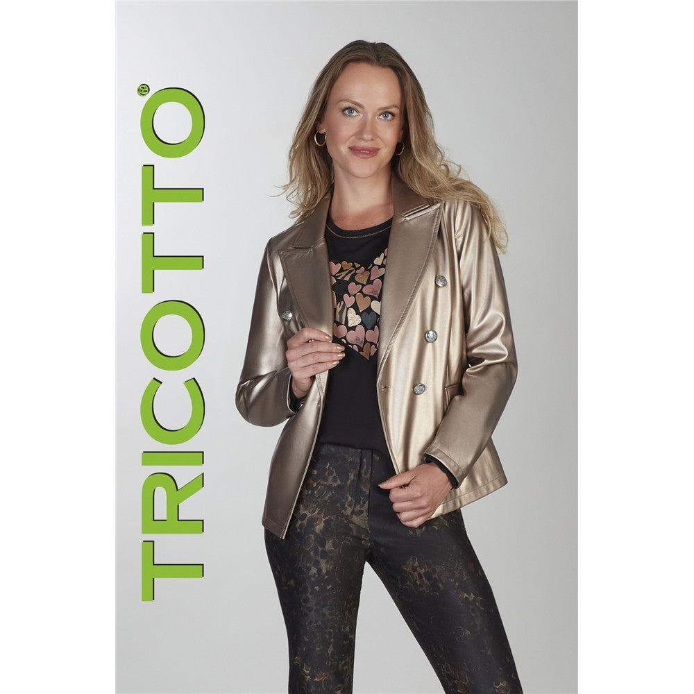 Veston en cuir vegan - Taille : SMALL - Couleur : Bronze