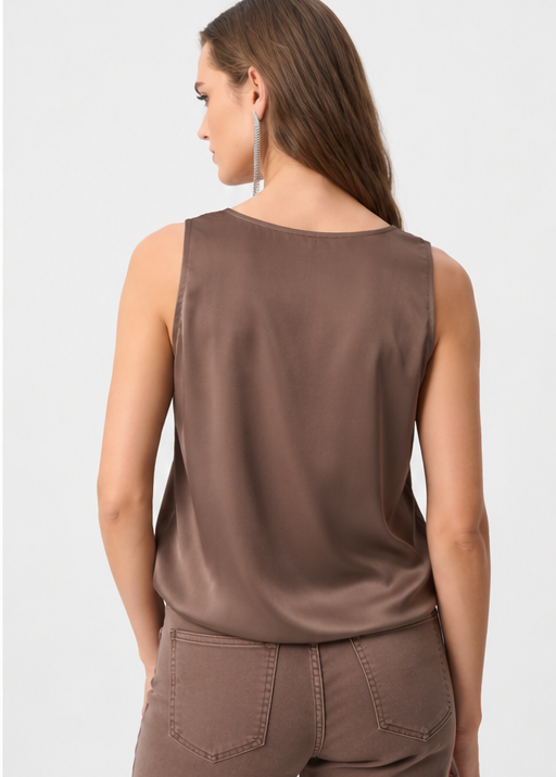Gia | Camisole satinée avec dentelle