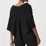 Luna | Poncho drapé avec fourrure vegan