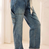 Nia | Jean charpentier baggy à jambe droite