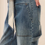 Nia | Jean charpentier baggy à jambe droite