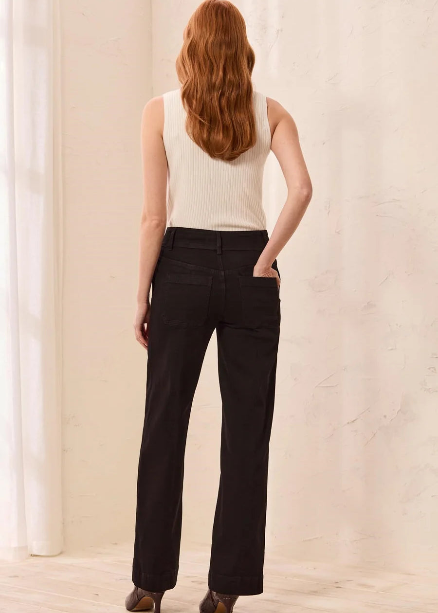Aurore | Jean à jambe large avec boutons