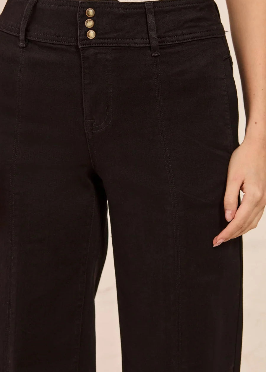 Aurore | Jean à jambe large avec boutons